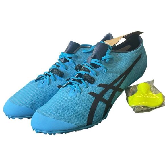 ASICS SONIC-SPRINT SHOES TRACK FIELD‎ SPIKES ElLITE 2 SZ 12 DIGITAL AQUA BLUE main image 7